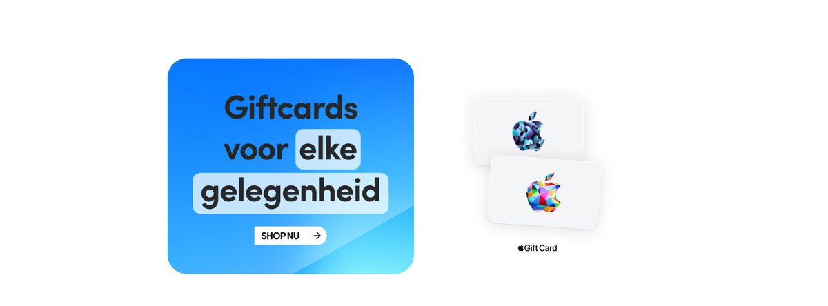 Apple Gift Card bij Beltegoed.nl